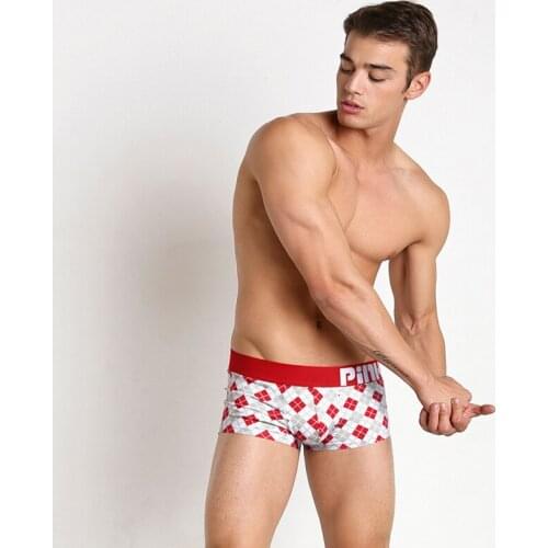 Pink Heroes Underwear Mens Boxer Shorts Printed stripes series Fashion Underpants Cotton Comfortable Breathable U-shaped Pouch