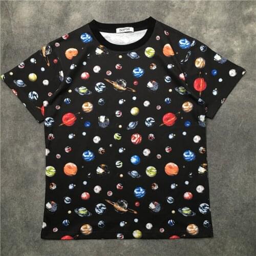 Novelty 2020 Men New universe Space T Shirts T-Shirt Hip Hop Skateboard Street Cotton T-Shirts Tee Top kenye S-XXL #K63