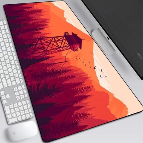 2021 New Deep Forest Firewatch Keyboards Mat Rubber Gaming Mousepad Desk Mat Free Shipping Large Mouse Pad Keyboards Mat