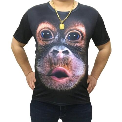 2020 New Summer funny 3d t shirts Gorilla Animal Printed Tee shirt homme Fashion Brand Tops Hip Hop Streetwear Plus Size S-6XL