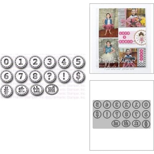 New Keys Numbers Button Craft Embossing Mold 2021 Metal Cutting Dies for DIY Decorative Scrapbooking Album Card Making No Stamps