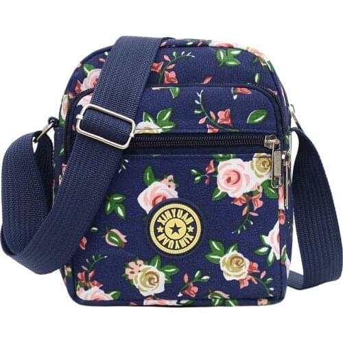 New Canvas Diagonal Womens Shoulder Bags Womens Mobile Phone Crossbody Bags New Floral Cloth Bags Direct Batch Leisure Bags