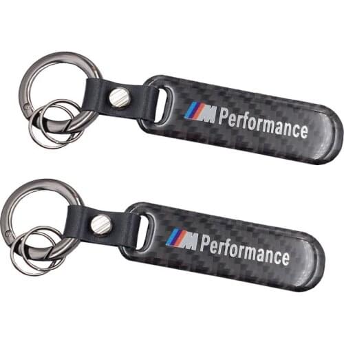 NEW Design Carbon Fiber/3D Metal Keychain key ring For BMW M performance E30 E46 E90 E60 E39 E36 F30 X5 X6 Car Accessories