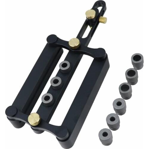 Adjustable Doweling Jig Kit Self-centering Position Drill Guide 6/8/10mm Hole Puncher Locator Jig For Furniture Carpentry Tools