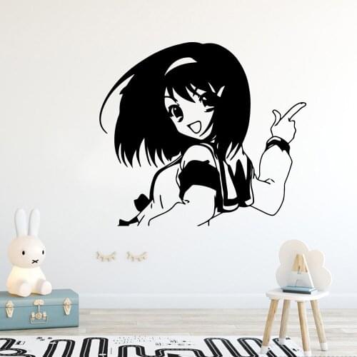 Pretty girl Self Adhesive Vinyl Waterproof Wall Art Decal Decor Living Room Bedroom Removable Wall Art Decal Drop Shipping