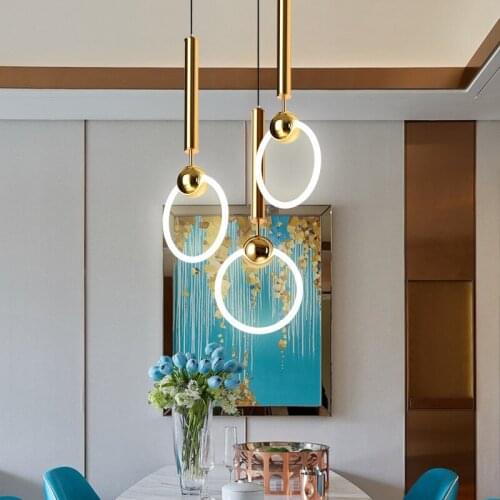 Modern Ring Pendant Lamp Lights Hanging Lamp Hanglamp Light Fixture Modern Hanging Ceiling Lamps Chandelier Lighting ZM1010