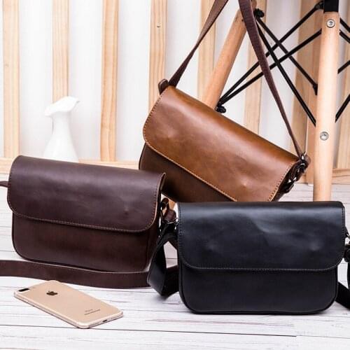 Japan Style Men Messenger Bag Fashion Design Crossbody Bag Men Pu Leather Shoulder Bag for Male Handbag Crossbody Sling Flap Bag