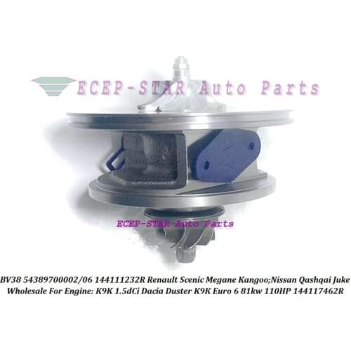 Turbo CHRA Cartridge Core BV38 54389700006 54389880006 144117462R 144114825R 1441100Q0L For Dacia Duster K9K Euro 6 81kw 110HP