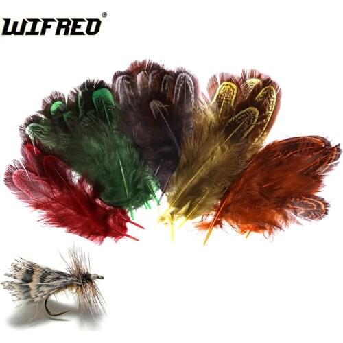 Wifreo 100pcs/pack Fly Tying Patridge Hen Feather Caddis Fly Wing Wet Fly Tenkara Fly Treble Hook Lure Tying Material