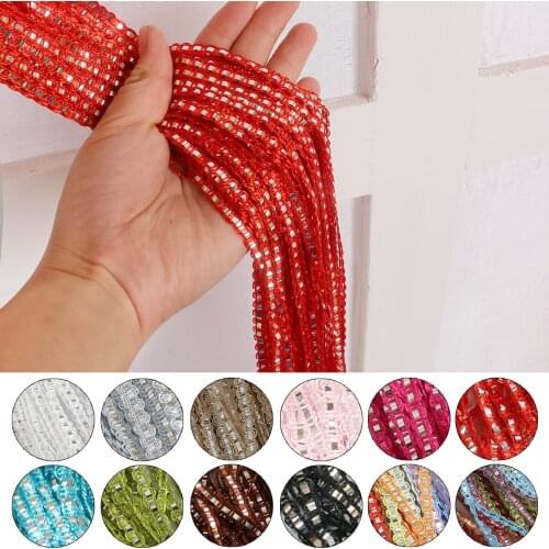 Door String Curtain Home Door Window Decor Panel Shiny String Curtain Curtain Decorative for Party Bedroom Wedding 100x200cm