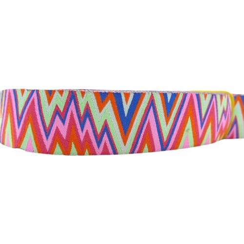 10 Meters 7/8'' 22mm Zig Zag Jacquard Ribbon