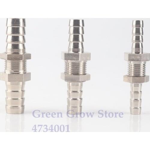 1~10pcs 6-25mm.Electroplate Straight Connectors Hose Barb Baffle Aquarium Hose Connector Air Pump Adapte Fuel Gas Water Fittings