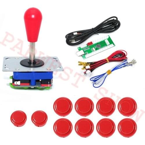 1 Player Zero Delay LED USB Controller Board to PC arcade kits for Jamma Fighting Games with Zippy Joystick+Sanwa style Buttons