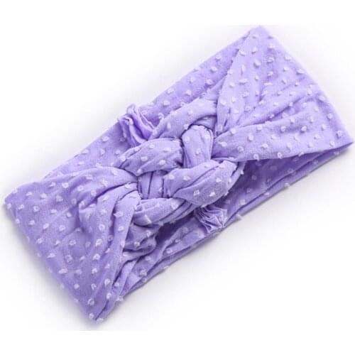 1pcs Knot Bows Wide Nylon Headbands 9cm Width Baby Girls Stretchy Nylon Hairbands Dot Prints Turban Headwraps Baby Photo Props