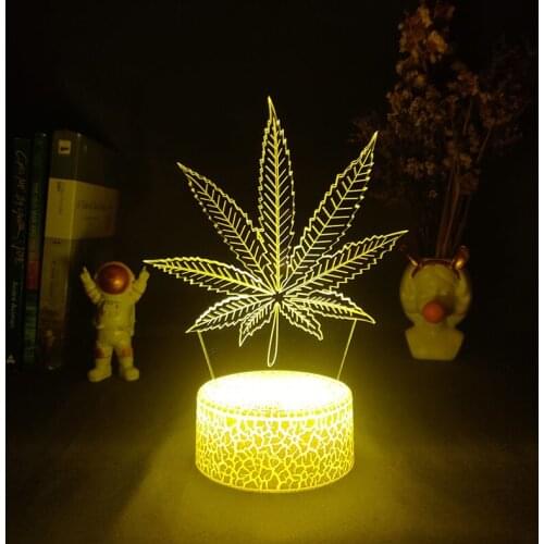 Maple Leaf 3D LED Night Light Figure For Friends Lovely Lava Kids Decor Light Child Birthday Gift USB Lamp Dropshipping