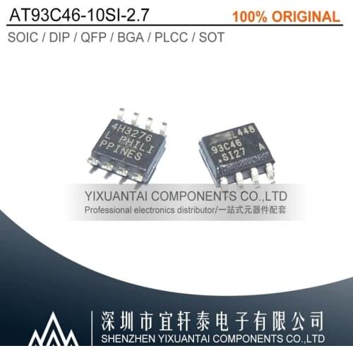 50pcs/lot 500pcs/lot 1000pcs/lot Free shipping 100% original AT93C46-10SI-2.7 93C46 SI27 SOP8