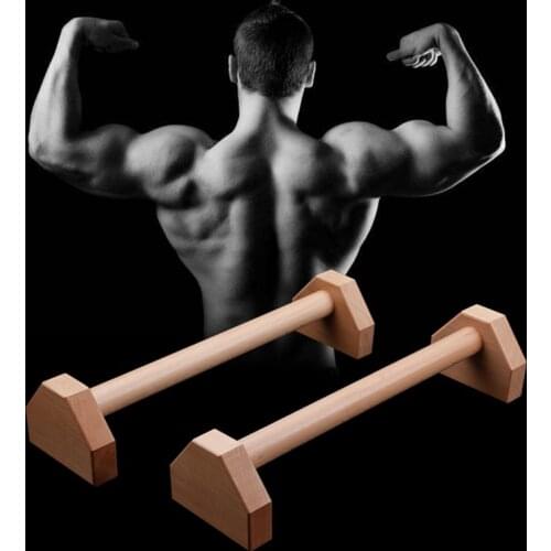 50cm Fitness Push-Up Stands H Shaped Wooden Handstand Parallel Bars Sport Gym Exercise Training Chest Calisthenics Double Rod