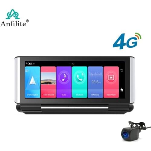 Anfilite 4G Android 8.1 Car DVR 7 Inch 1080P Touch Screen WiFi ADAS GPS Dashcam 2GB+16GB Remote Monitor Dual Lens recording