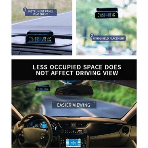 Car Tyre Pressure Monitoring System Solar Power Digital Auto Security Alarm Systems Tyre Pressure Car Tpms Built-In