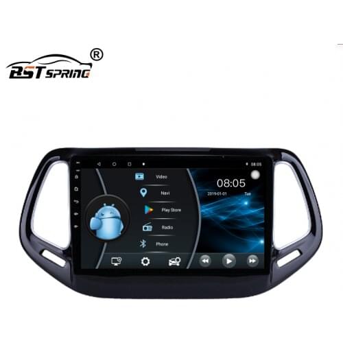 Bosstar Car Monitor for Jeep Compass 2017 2018 car radio android 10 multimedia audio Player Stereo car gps navigation 2+32g