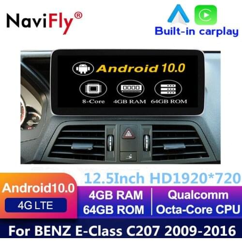 NEW Android 10 8 Core 4+64G Car dvd radio multimedia Player GPS Navigation for Ben z E Class Coupe 10-12 Screen W207 A207 C207