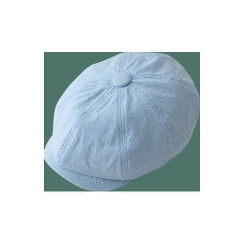 Beret Women Winter Navy Hat Pure Cotton Octagonal Hat Multicolor Solid Color Fashion Party British Hat Warm Beret