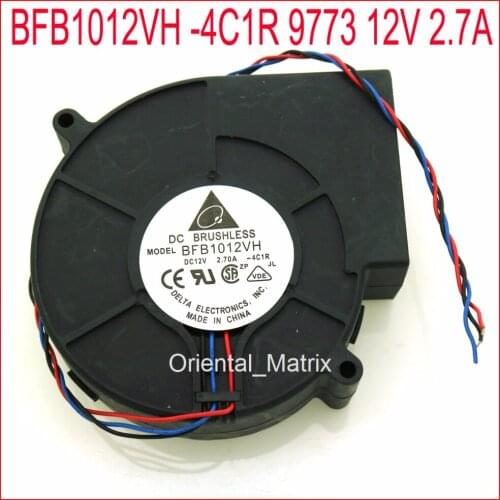 Free Shipping BFB1012VH -4C1R 9773 12V 2.7A 97*97*33mm 9733 Industrial Blower Turbo Cooler Cooling Fan