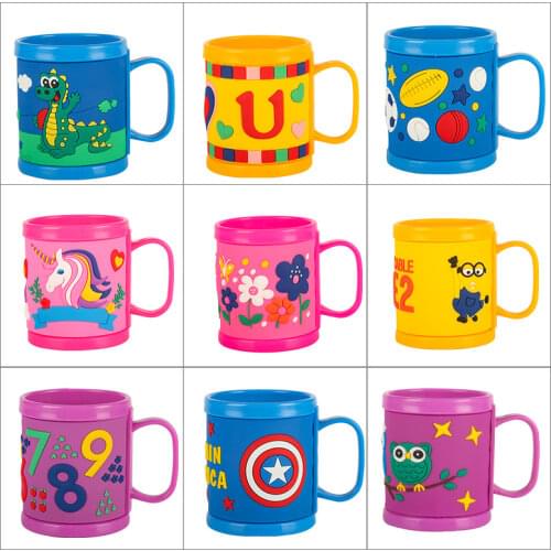 Milk Cup 3D Childrens Mug Cartoon Mouthwash Cup Creative Plastic Mug Water Cup