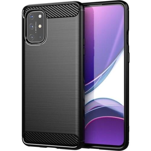 For OnePlus 8T Case Soft silicone Carbon Fiber Armor Shockproof Protective back cover case for one plus 8t oneplus8T 1+8T shell