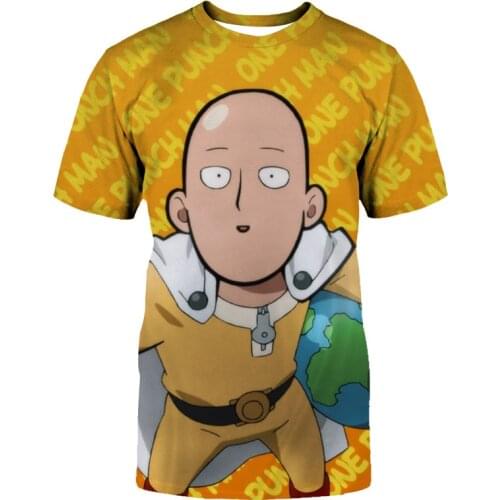 Fashion hot One Punch Man 3D Print T-Shirt Anime Harajuku Streetwear Men Women CrewNeck Short Sleeve TShirt Oversized Streetwear