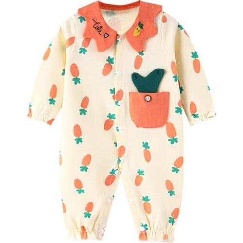 JY Newborn Baby Girl Clothes One-Piece Baby Cotton Printed Romper 59-90 FJ01