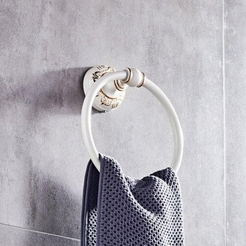 Stainless Steel Ring Wall-mounted Chrome-plated Towel Ring Towel Rack Bathroom Accessories To Bathroom Hardware Accessories