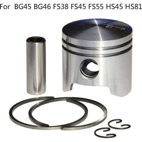34MM Piston Kit W/Pin Rings Circlips FOR Stihl BG45 BG46 FS38 FS45 FS55 HS45 HS81 Trimmer Blower Set 4237 030 2002