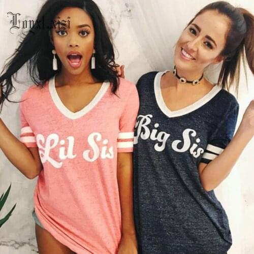 Summer short-sleeved sisters t-shirt womens print 2018 popular graceful new products LQ0087