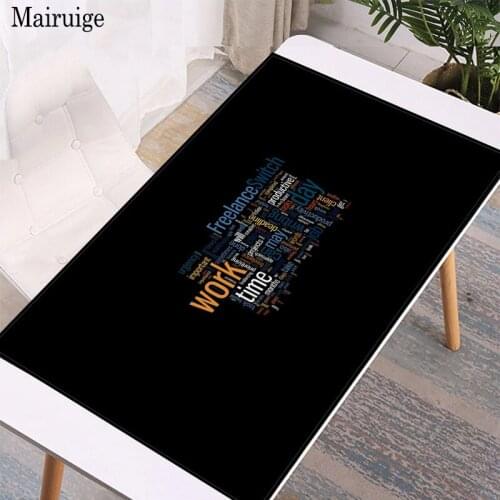 Mairuige Text Language Pattern Gaming Accessories Extra Large Mouse Pad Laptop Notebook Small Keyboard Rubber Gamer Mousepad