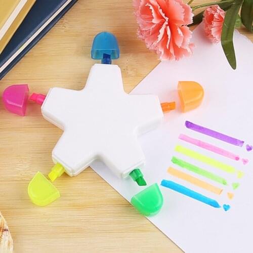 Highlighters Multicolor Creative Highlighter Pen Kawaii Markers Drawing School Art Supplies Japanese Stationery