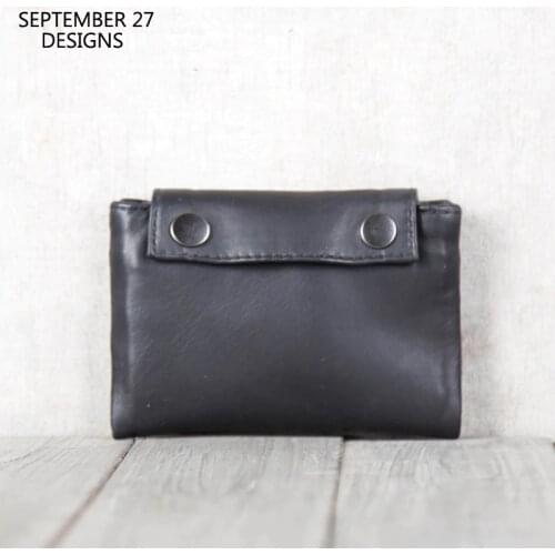 New Fashion Mini Wallet Men Genuine Leather Luxury Handmade Credit Card Purse Casual Business Card Case Women Storage Coin Pouch