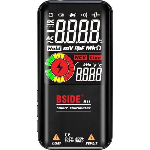 BSIDE S11 Intelligent 9999 Counts Multimeter Digital LCD Display Rechargeable Universal Meter AC/DC Voltmeter Ohmmeter