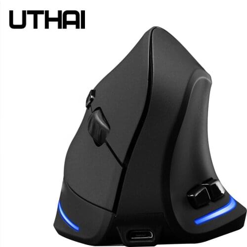 UTHAI DB13 Ergonomic vertical wireless charging mouse 2.4G wireless vertical 2400DPI private mode mouse gaming mouse