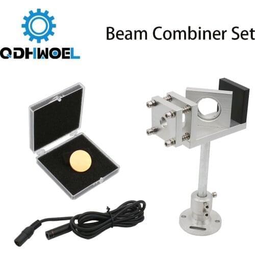 Beam Combiner Set 20/25mm ZnSe Laser Beam Combiner + Mount + Laser Pointer for CO2 Laser Engraving Cutting Machine