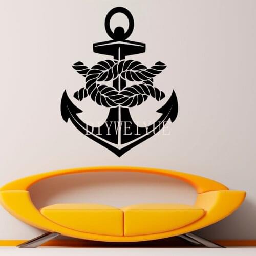 Nautical Anchor Wall Sticker Removeable Vinyl Decal Sea Ocean Sticker Art DIY Murals Modern Interior Decoration Accessories G565