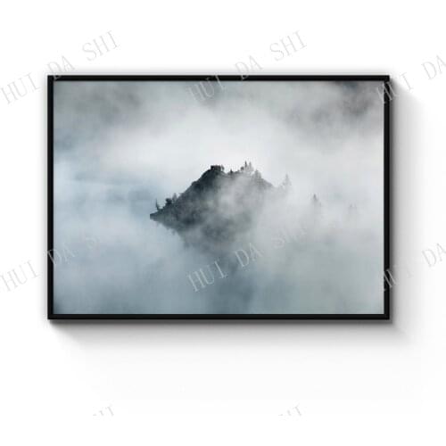 Ghost Lake Misty Photograph Landscape Wall Art Print Poster or Canvas Artwork