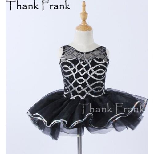 New Black Mesh Ballet Dress Girls Leotard Tutu Dance Dresses Kids Ballerina Costume Adult Ballet Suit Child Swimsuit For Dancing