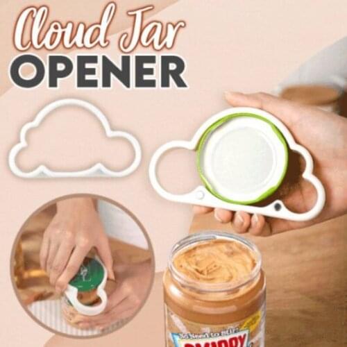 Cloud Shape Silicone Can Opener Non-slip Screw Canned Bottle Opener Multifunction Cap Opener Kitchen Supplies Accessories Tools