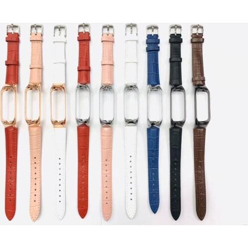 Genuine Leather Bracelet For Xiaomi Mi Band 5 Wristband strap Replacement Watch band Smart Accessories For Xiaomi Mi Band 5 belt