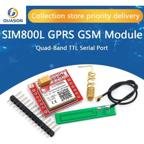 Smallest SIM800L GPRS GSM Module MicroSIM Card Core BOard Quad-band TTL Serial Port