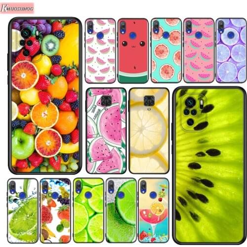 Summer Fruit Watermelon Silicone Cover For Xiaomi Redmi Note 10 10S 9 9S Pro Max 9T 8T 8 7 6 5 Pro 5A Phone Case