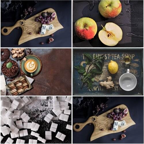 Apple Lemon Dark Colors Photography Background Backdrop Photo Props Vinyl Cloth