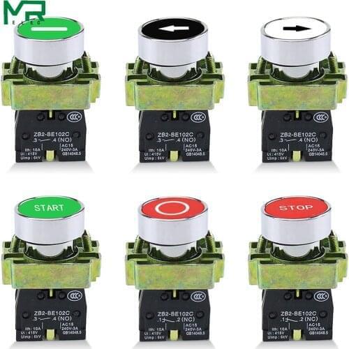 XB2-BA3351 XB2-BA3341 NO/NC Momentary flat push button with mark switch 22mm 100PCS