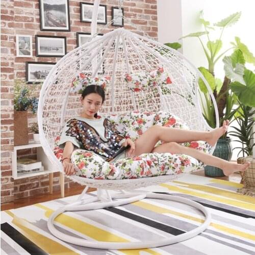 YL Glider Hanging Basket Swing Outdoor Rattan Chair Home Bedroom Leisure Lazy Hammock Cradle Chair Rocking Chair